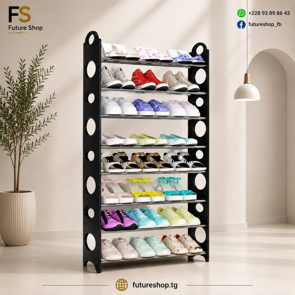 Étagère à Chaussures 30 Paires – Grande Capacité de Rangement