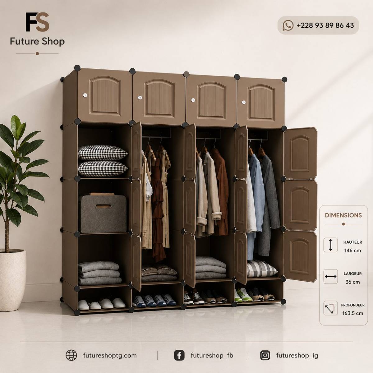 Armoire Modulaire Grand Format de Rangement