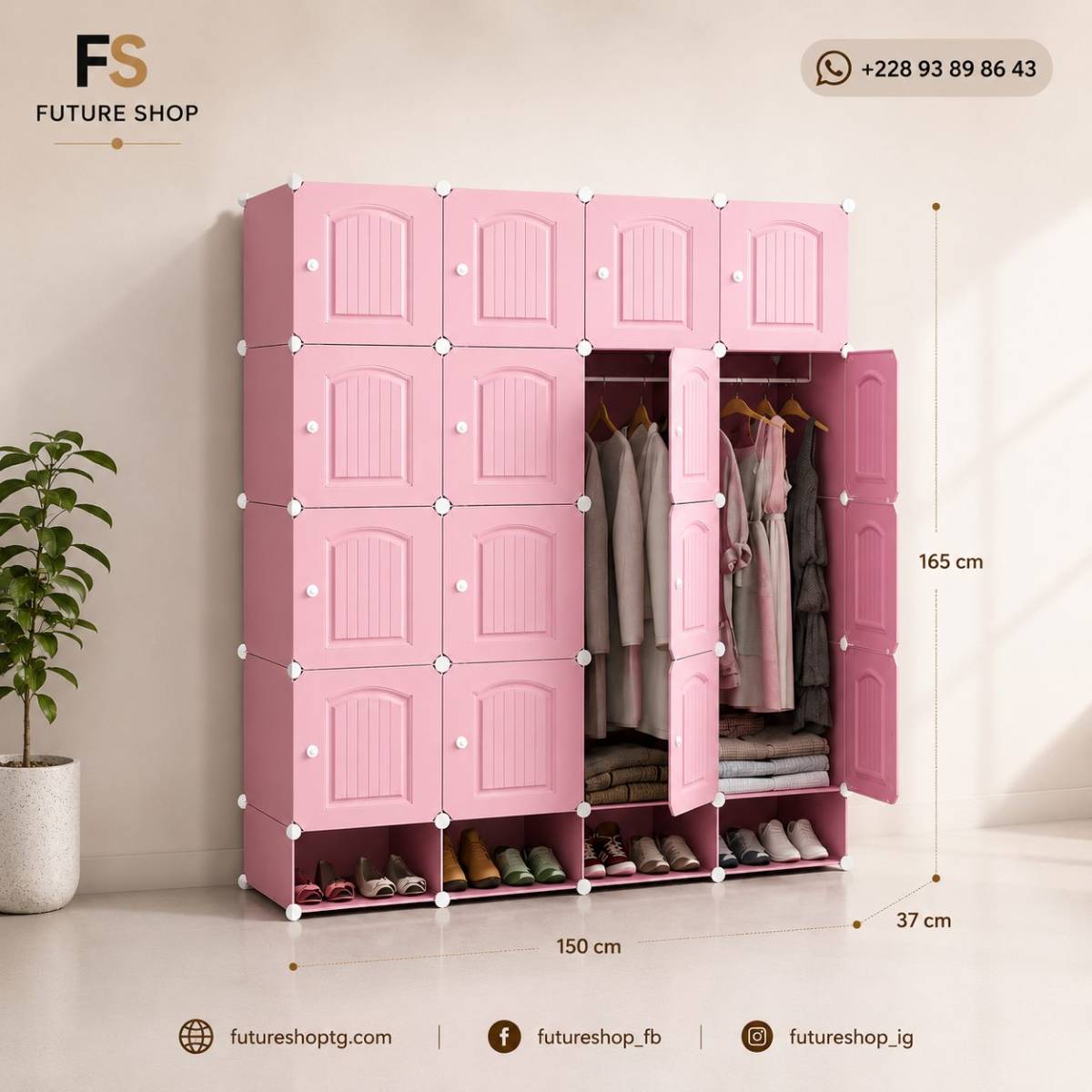 Armoire Modulaire Grand Format de Rangement